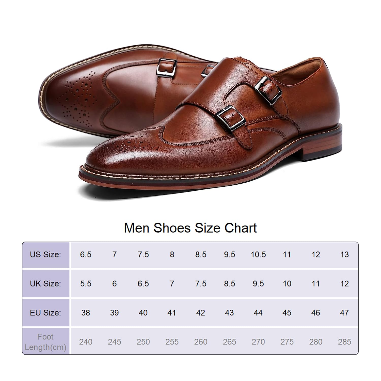 DESAI Hommes Chaussures à Boucle Moine Double Monk Strap Mariage Cuir Oxfords