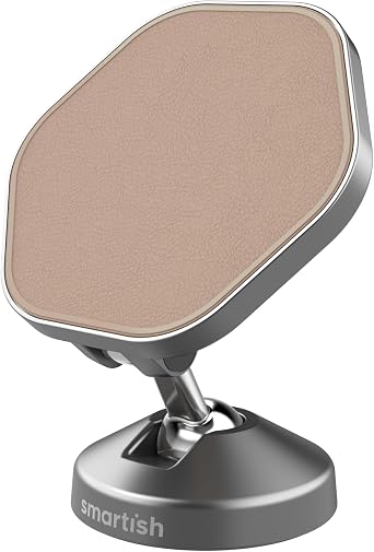 Smartish MagSafe Mountaineer Car Mount - Compatible w/Apple iPhone 17/16/15/14/13 - Magnetic Stick on Adhesive Phone Holder - Extra Strength Magnet for Apple Accessories - Beige Against the Machine