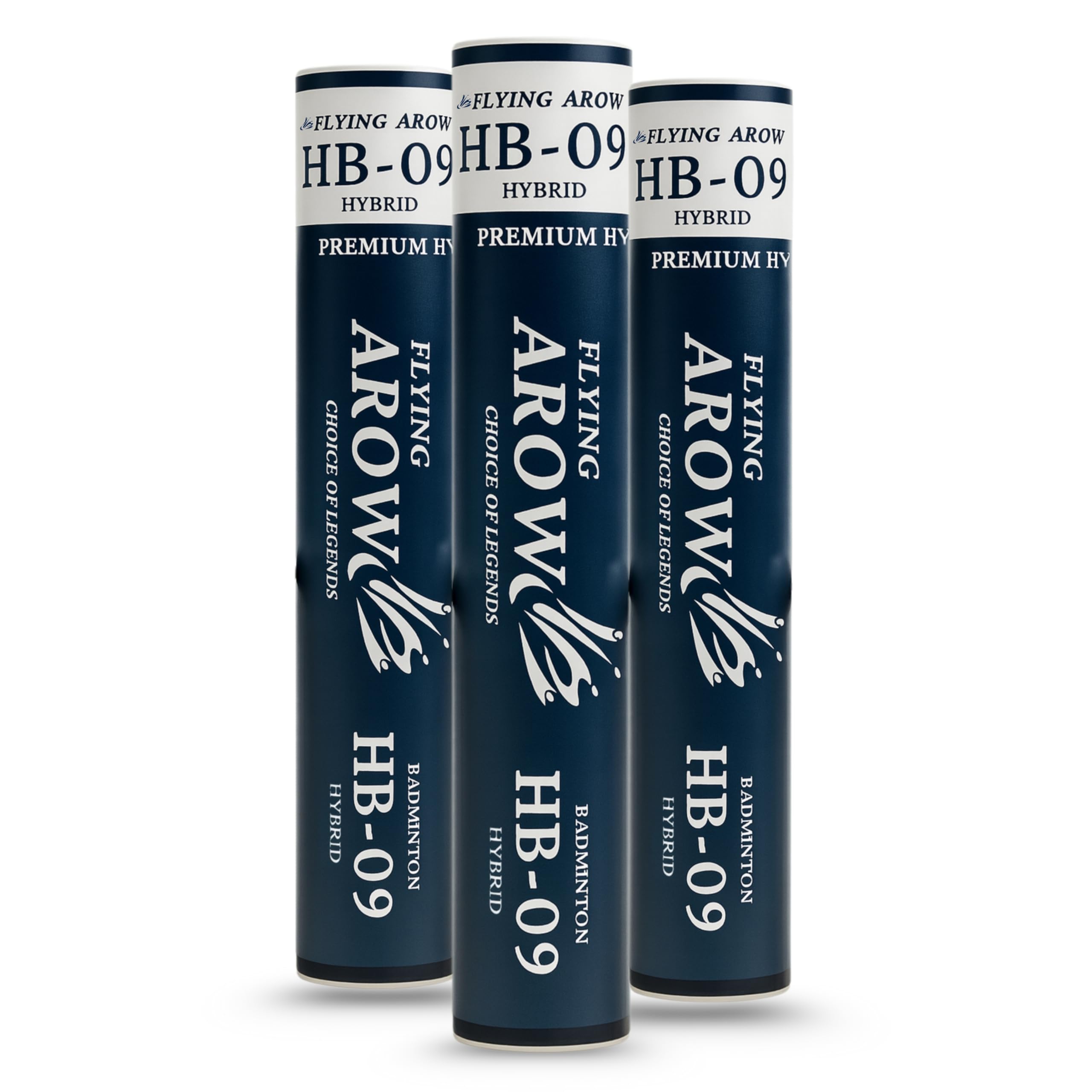 Hybrid 3in1 Shuttlecock (HB-09) - Pack of 3 Tubes | Speed 76 | Tournament Grade Durable Nylon + Feather Mix | Natural Cork | Long-Lasting & Consistent Flight | Flying Arow-image-23