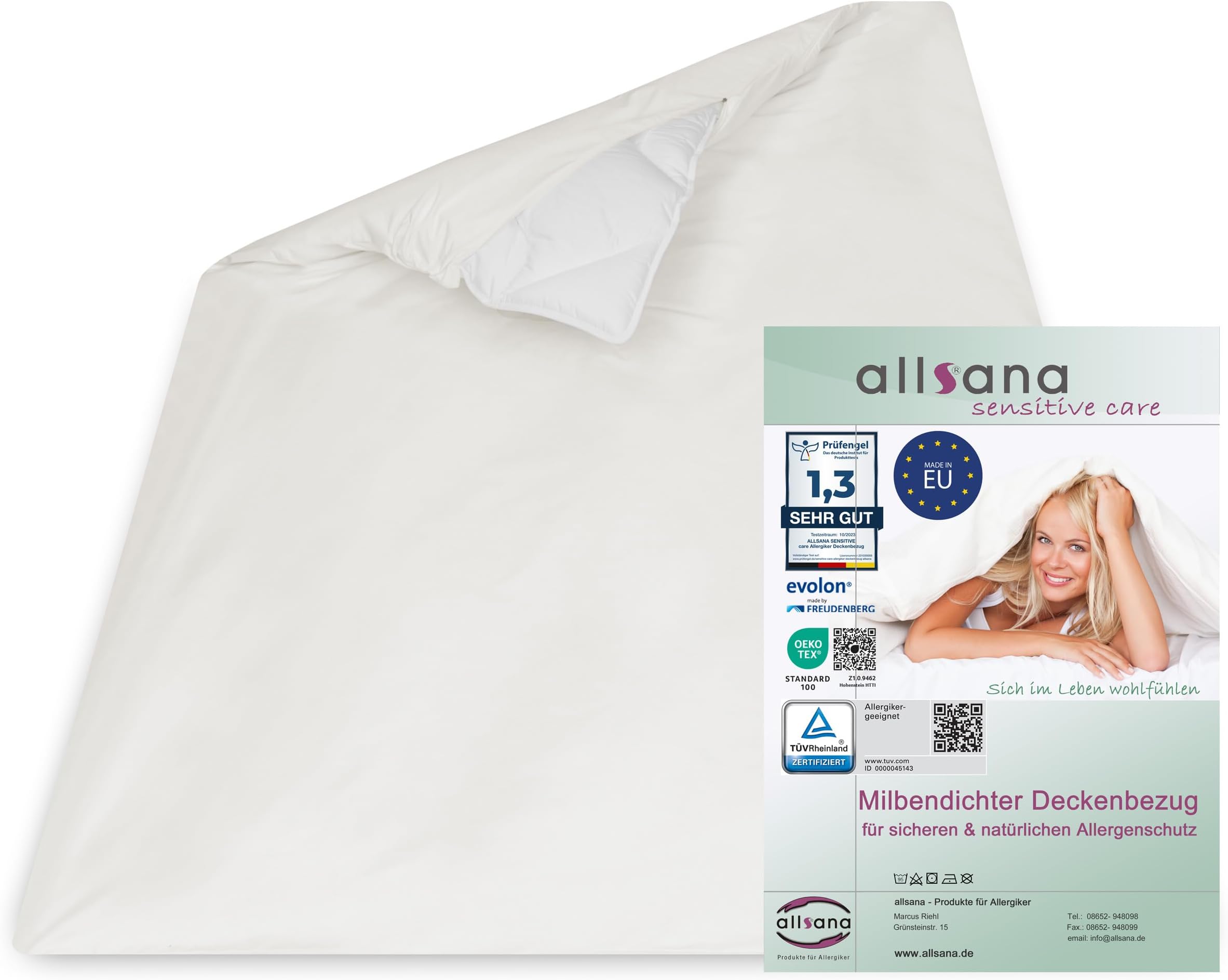 Allsana Allergiker Deckenbezug 135x200 Cm Allergie Bettw sche Anti allsana-allergiker-deckenbezug-135x200-cm-allergie-bettw-sche-anti