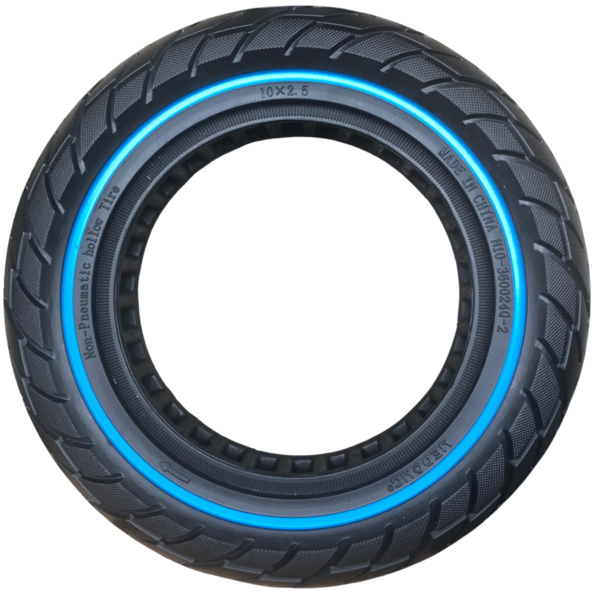 G.V.SHOP® Rueda Maciza 10x2.5 (36mm) para Patinete Eléctrico – Neumático Sólido Antipinchazos Compatible con Xiaomi, Ducati, Lexgo, Vivobike S2 60/70-6.5 (Azul 2pcs+Palanca) — view 6