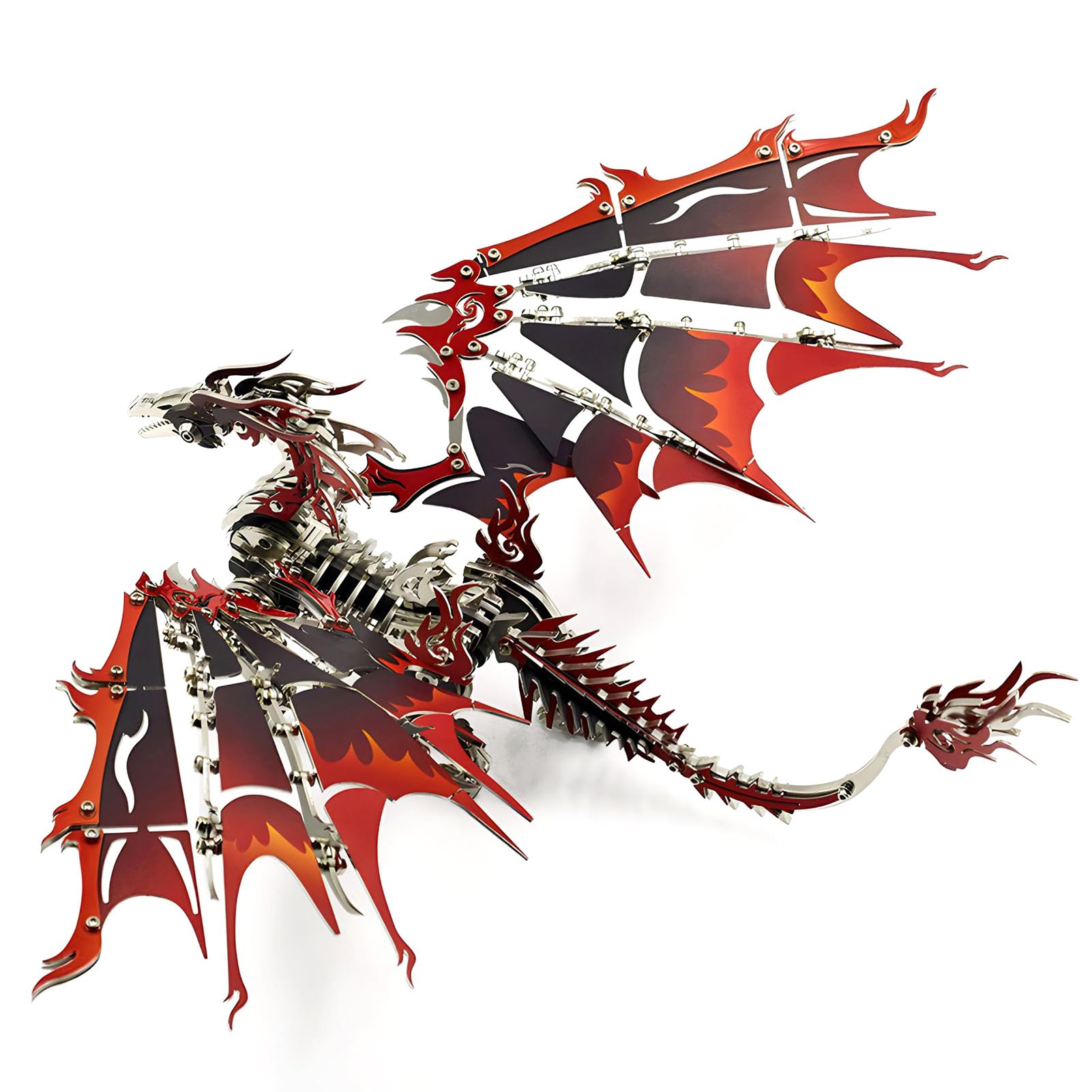 3D Metal Dragon Puzzle Mechanical DIY Assembly Stainless Steel Model for