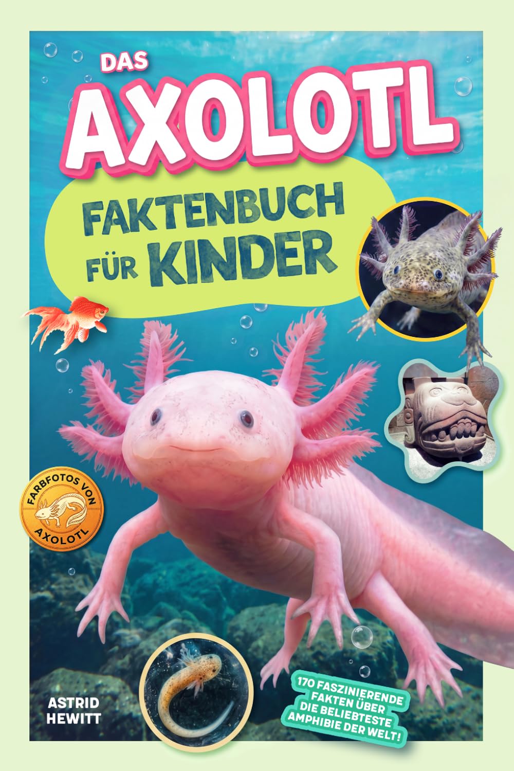 Das Axolotl-Faktenbuch für Kinder: 170 faszinierende Fakten über die beliebteste Amphibie der Welt!