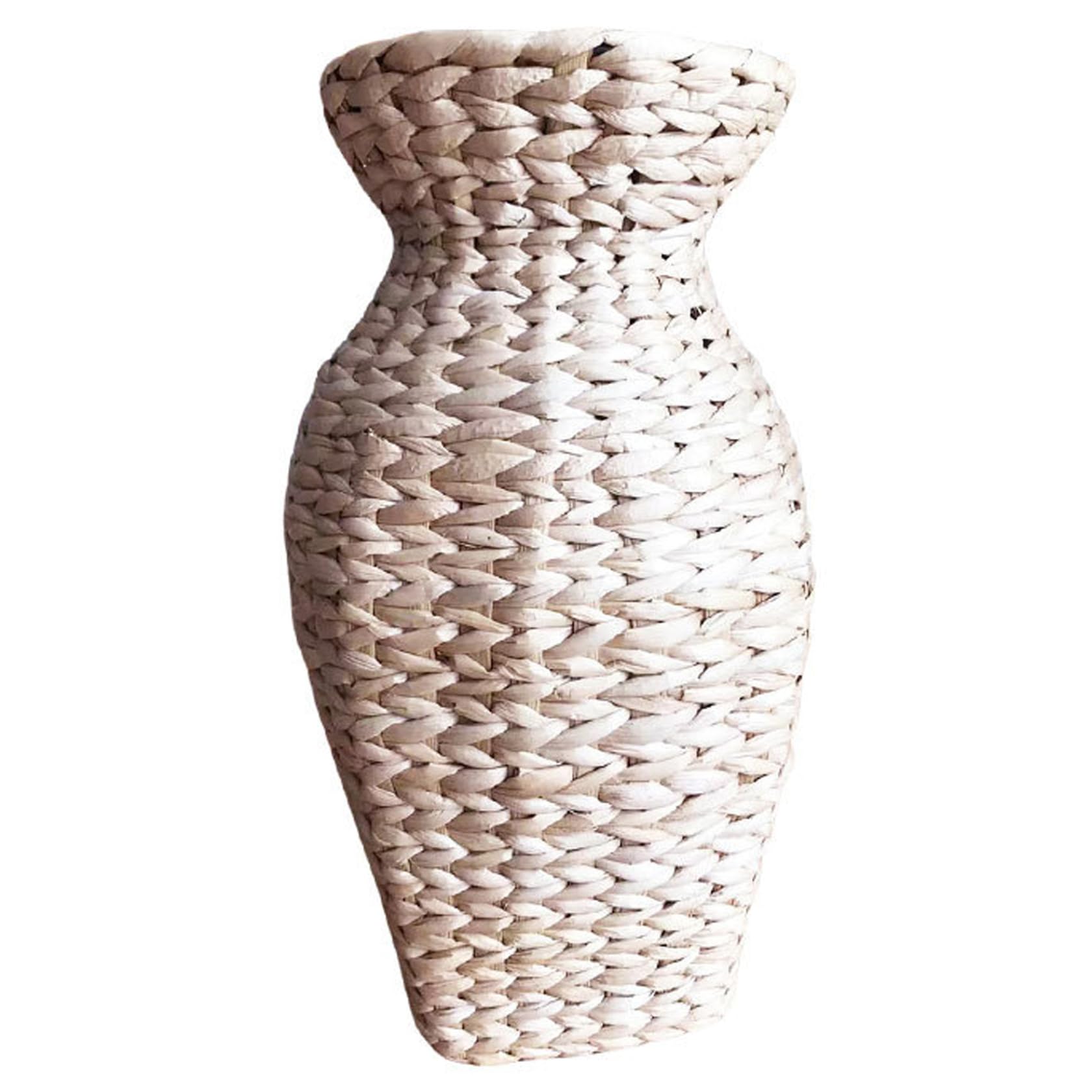 CAKEEYUM Handwoven Rattan Vase for Flowers, Home Decor Wicker Vase with Natural Texture, 11-inch Tall Boho Basket Planter for Living Room, Bedroom, Office Rattan for Flowers, Wicker, Wi