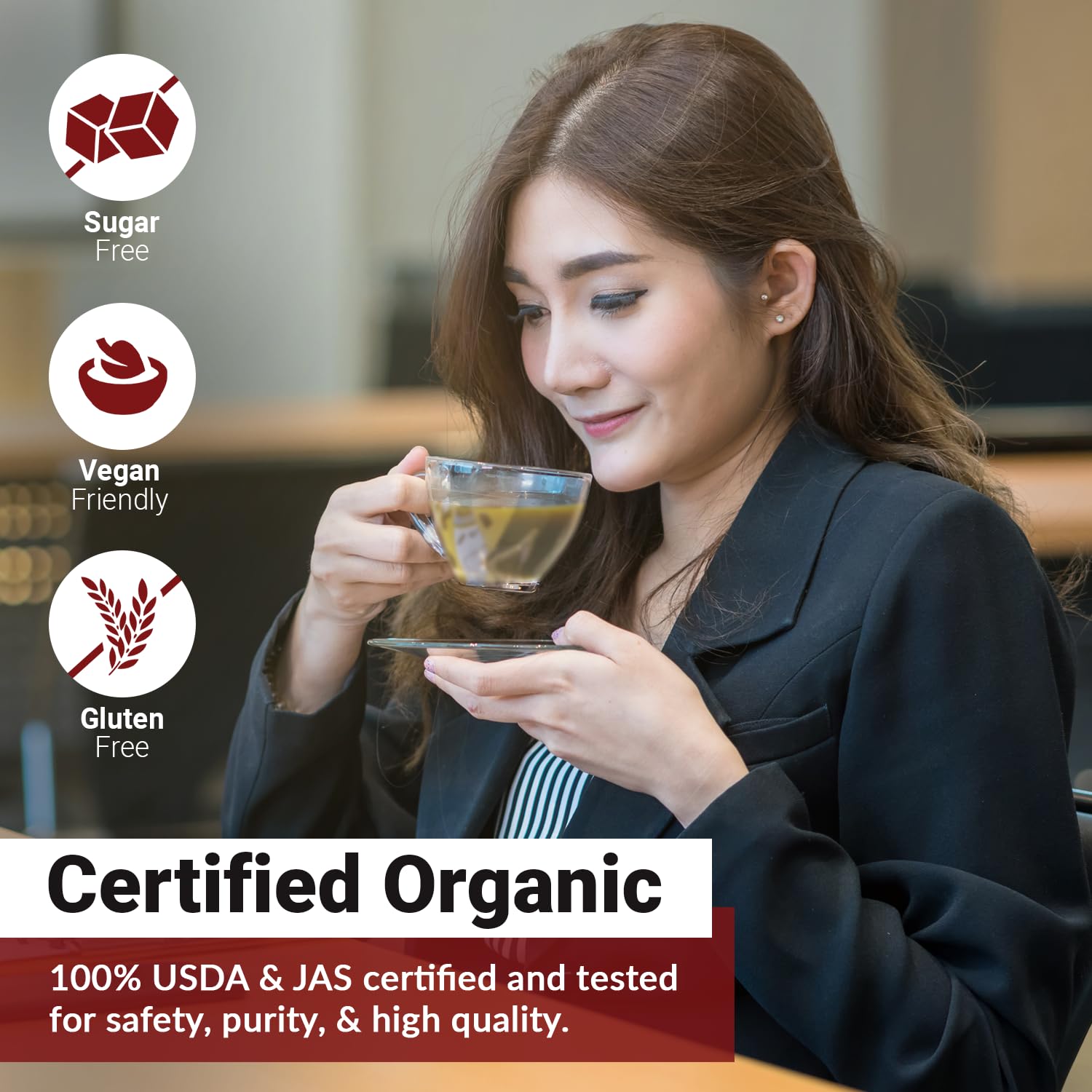 Matcha Moon Matcha-Style Wakoucha Black Tea Powder | Premium USDA Organic Japanese Black Tea from Kagoshima | Rich Flavor for Brewing, Smoothies & Lattes | 100g Resealable Bag