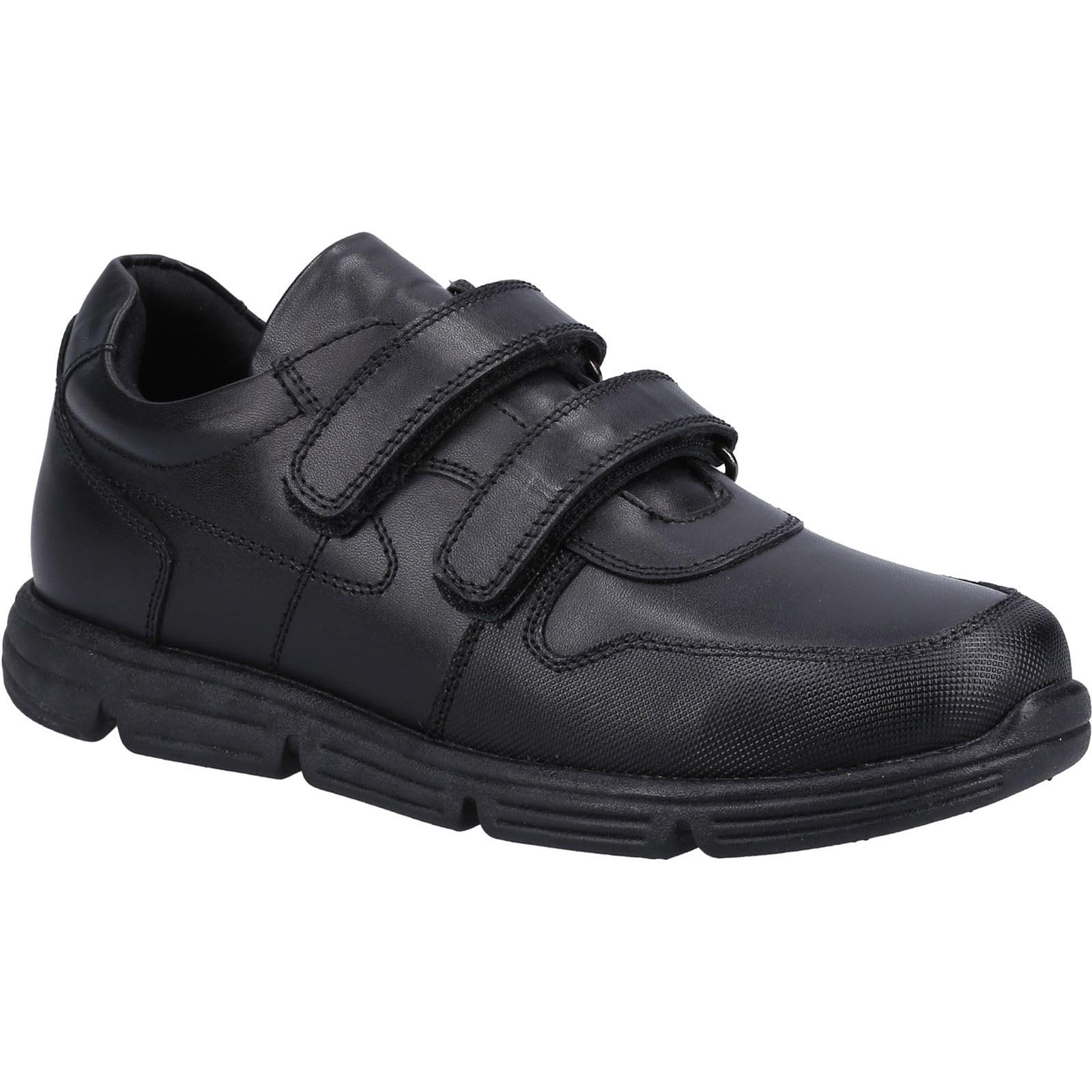 Hush Puppies Boys Lucas Senior School Uniform Shoe, Black, 6 UK