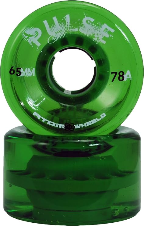 ATOM SKATES 43225-3392 Pulse 78A,65mm x 37mm (Green, Set of 4)