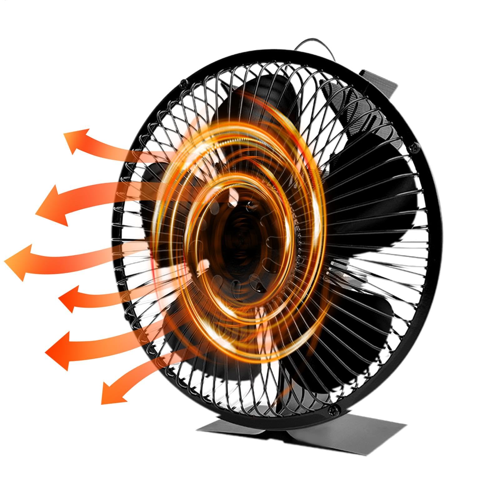 Ventilateur de cheminée sécurisé en aluminium anodisé pour poêle et insert