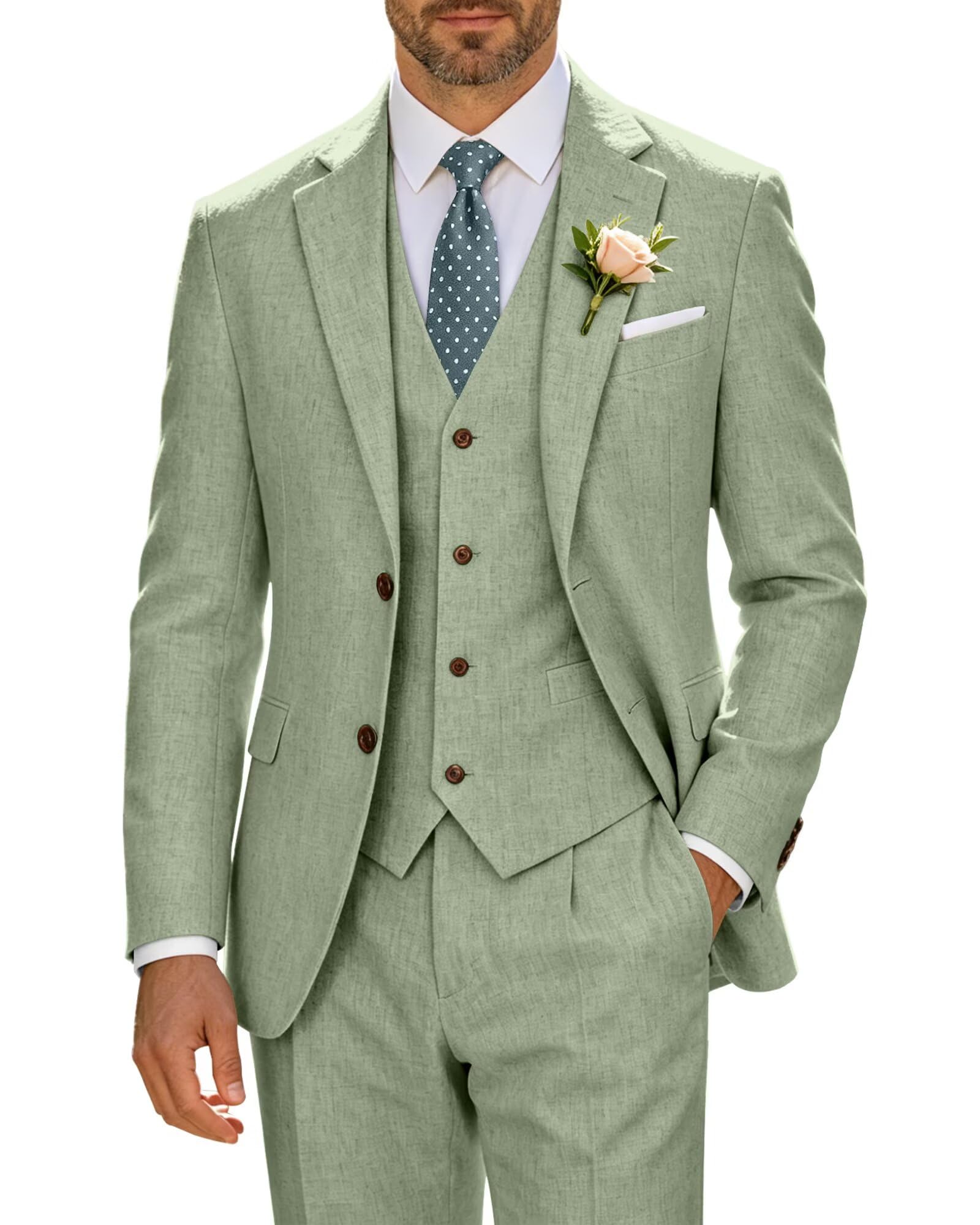 High-End Retro Linen Suit