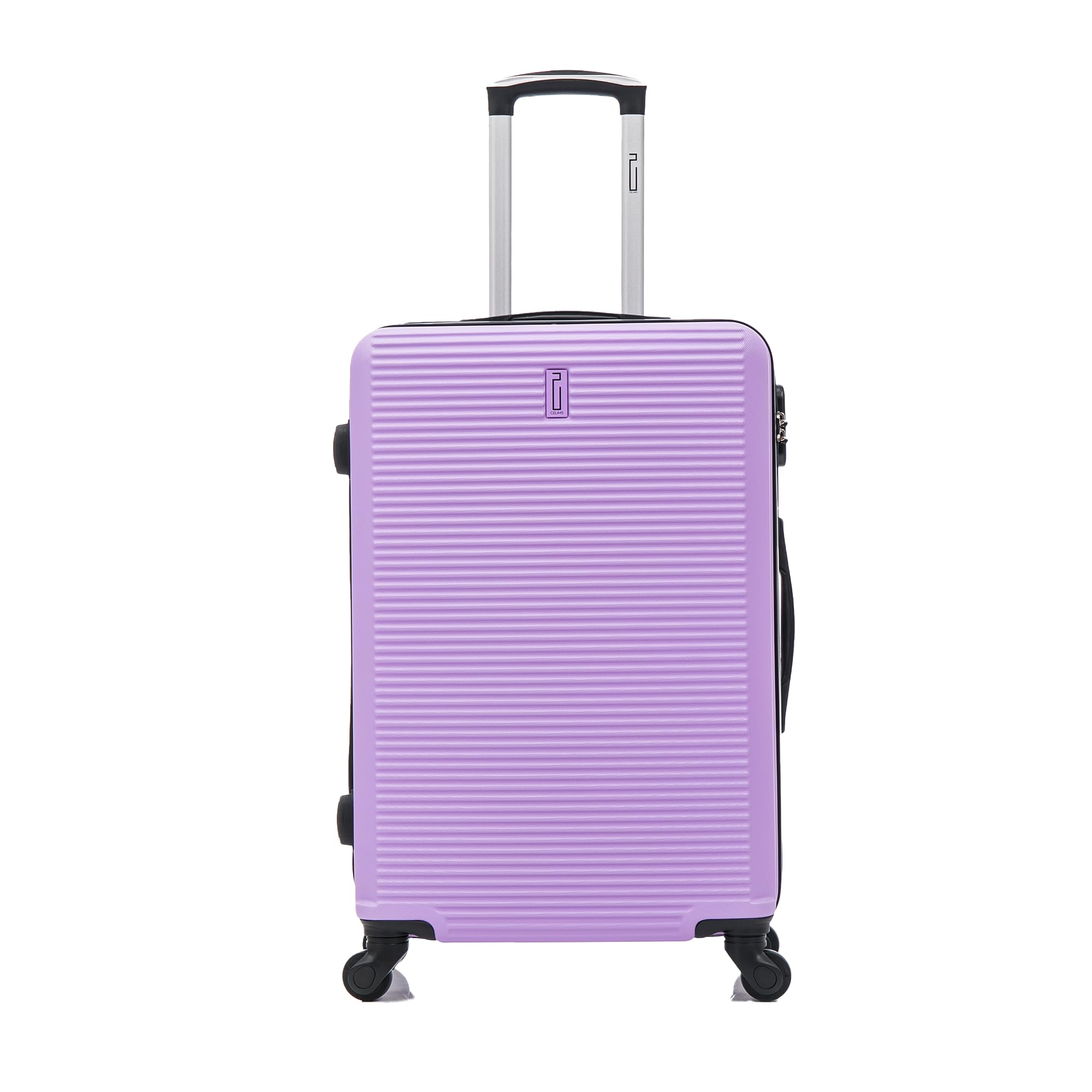 CELIMS - Średnia Walizka Sztywna na 4 kółkach Lekka Bagaż Rejestrowany 23kg 65cm | Zamek Zintegrowany | ABS | Średni Bagaż na 4 kółkach 65cm | Walizka Weekendowa | Fioletowy