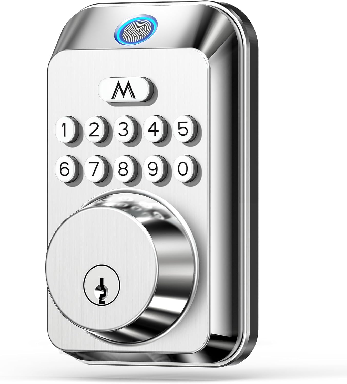 Fingerprint Door Lock - Keyless Entry Door Lock, Electronic Keypad Deadbolt, Smart Locks for Front Door - Auto Locking, Biometric,One-time Codes,Easy to Install (Satin Nickel)