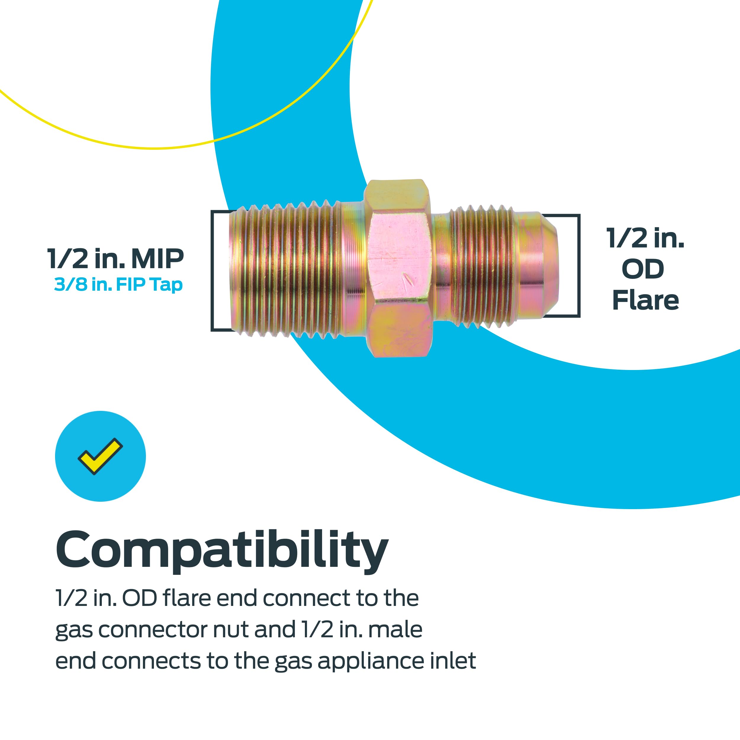 Amazon.com: Eastman Gas Fitting Adapter, 1/2 in MIP x 1/2 in OD