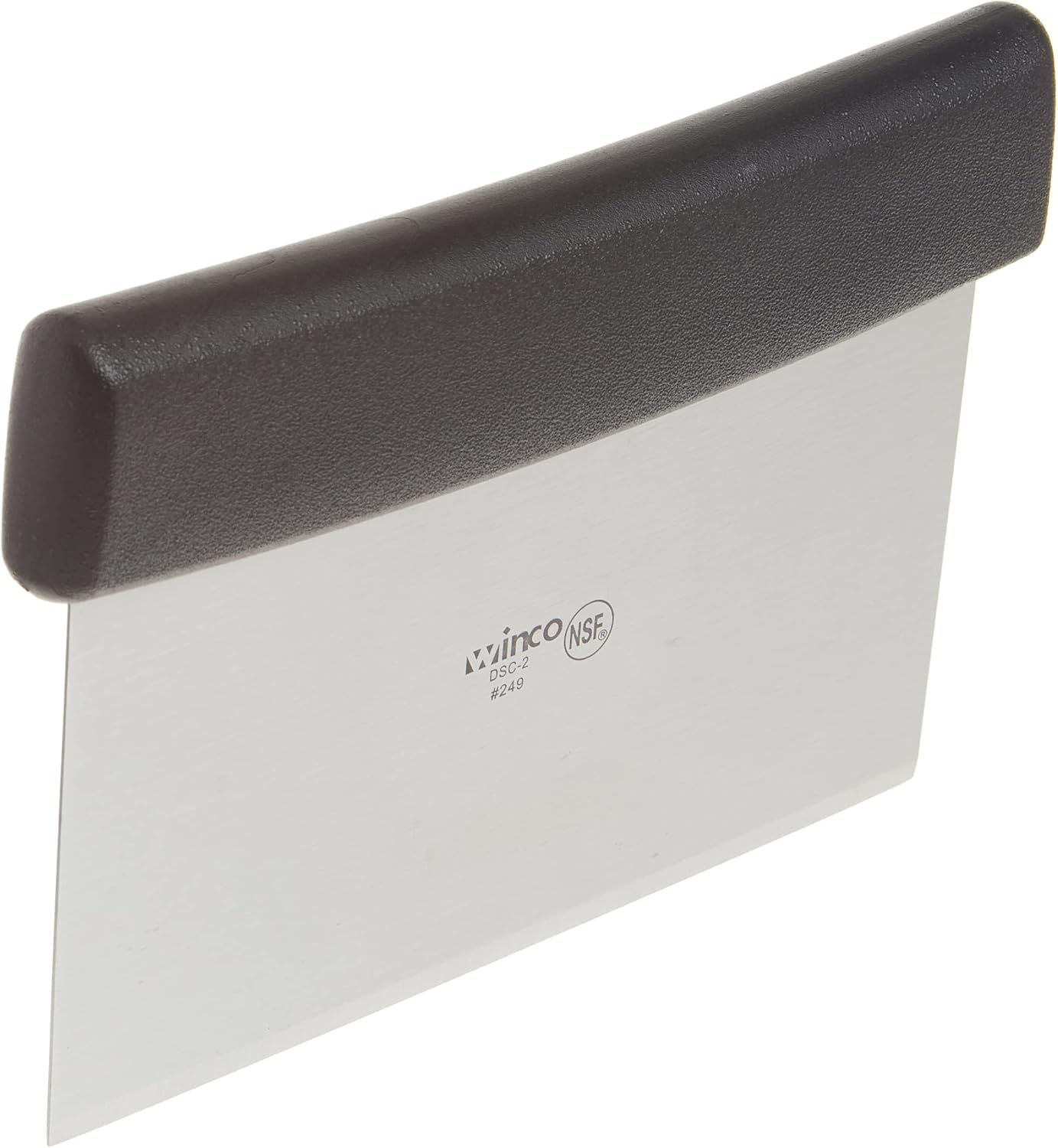 Winco Plastic Handle Winware Stainless Steel Dough Scraper 6 x 3 inches