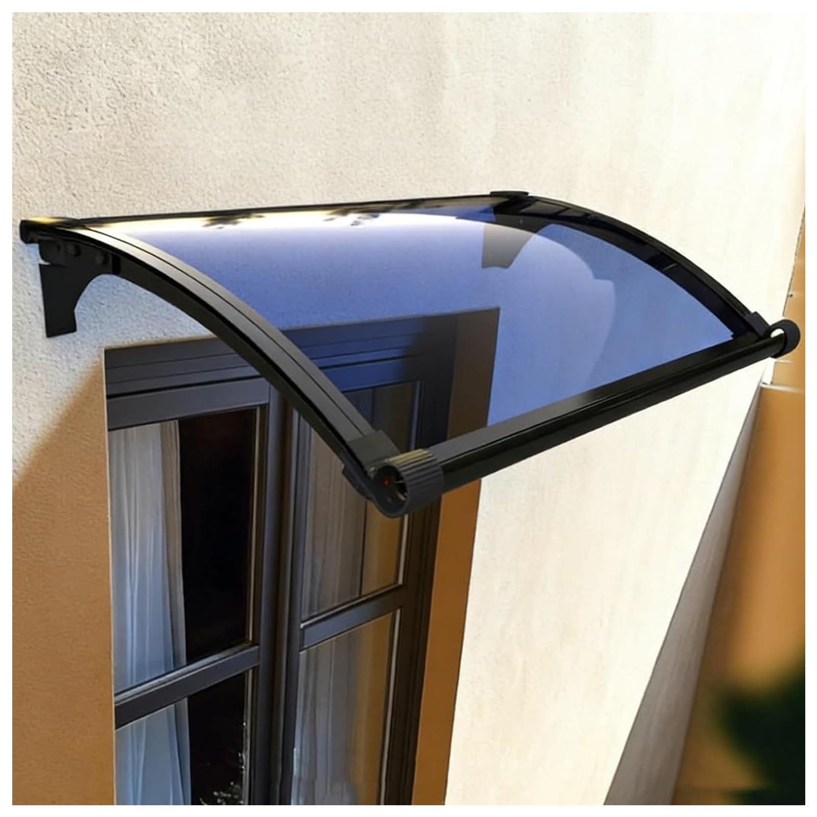 Auvent de porte d'entrée anti-UV marquise en aluminium étanche pour abri de pluie