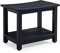 Vista 13 de Banco de ducha resistente para ducha interior, taburete de baño de poliéster blanco para afeitarse las piernas o asiento de baño de spa, asiento