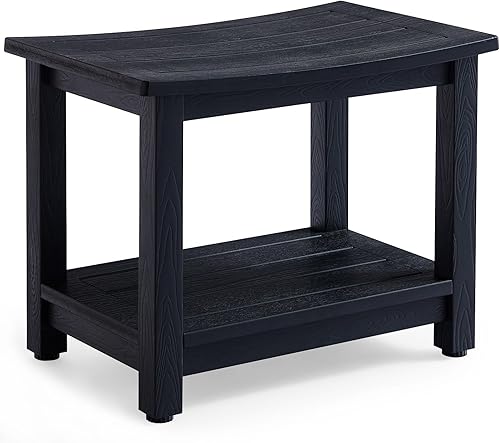 Miniatura 13 de Banco de ducha resistente para ducha interior, taburete de baño de poliéster blanco para afeitarse las piernas o asiento de baño de spa, asiento