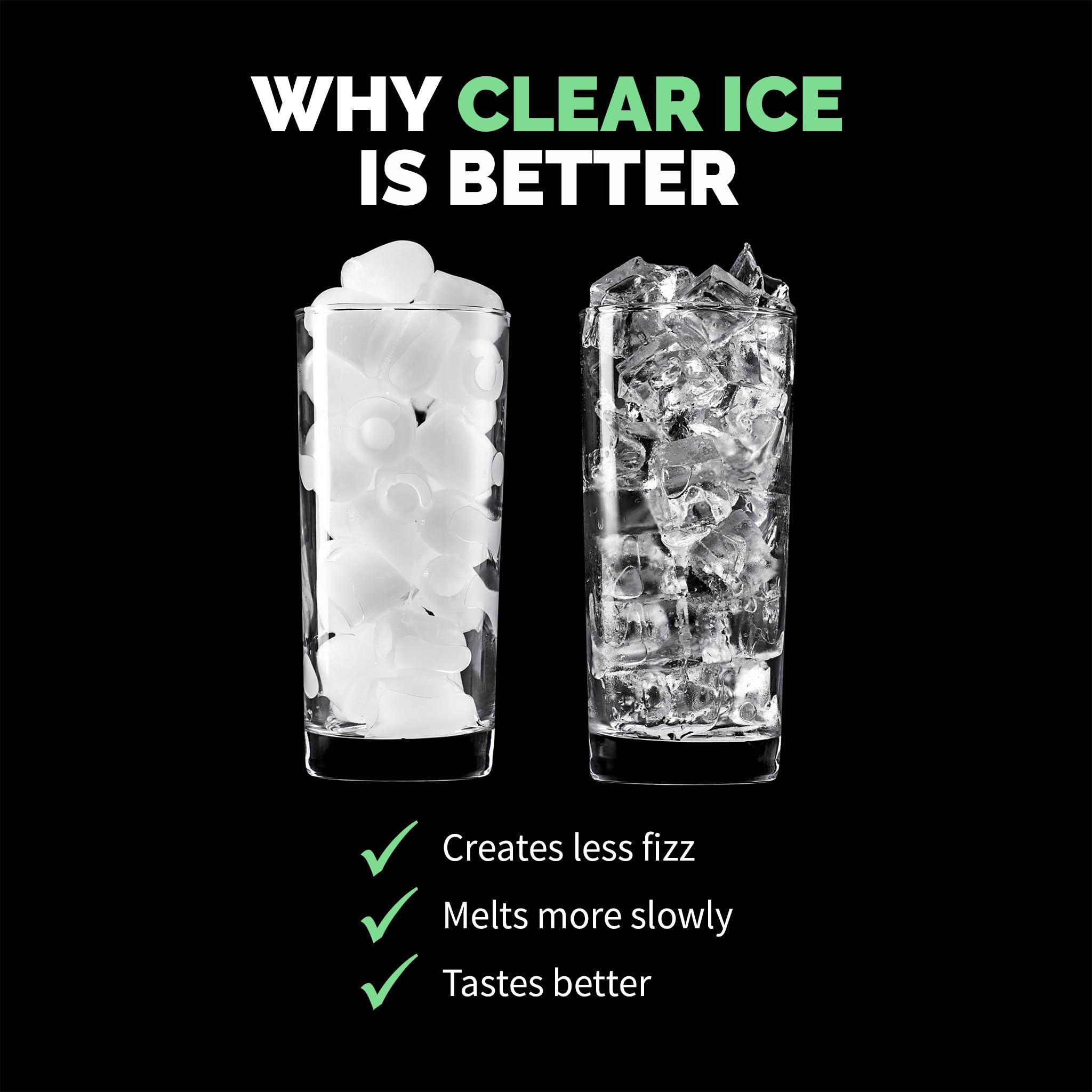Luma Comfort Clear Ice Cube Maker Machine | First Cubes In 15 Minutes, 40 Lbs. Of Ice In 24 Hours | Countertop Portable Design In Stainless Steel on Fridge.com - View 4