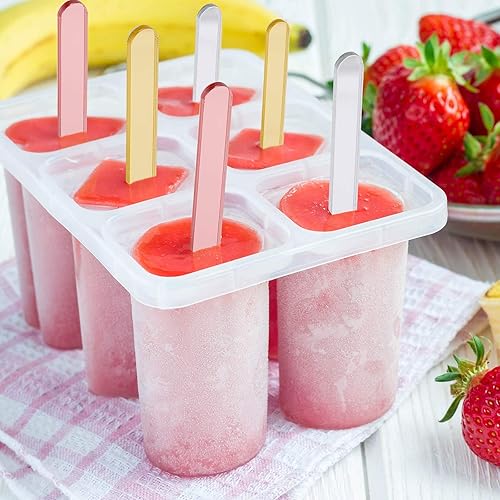 Miniatura 6 de 60 barras de acrílico para tartas de hielo, mini espejo reutilizable, palitos láser para aperitivos saludables, dulces de pastel de bricolaje