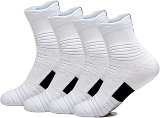 Yoknatt Compression Basketball Socks - Cushioned Athletic Crew Socks for Men Women Boys, Moisture-Wicking Cycling Running Sports Socks