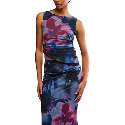 Free People Ash Knit Top Print Women