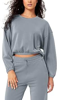 Amazon.com: ODODOS Women's Modal Soft Gathered Cropped