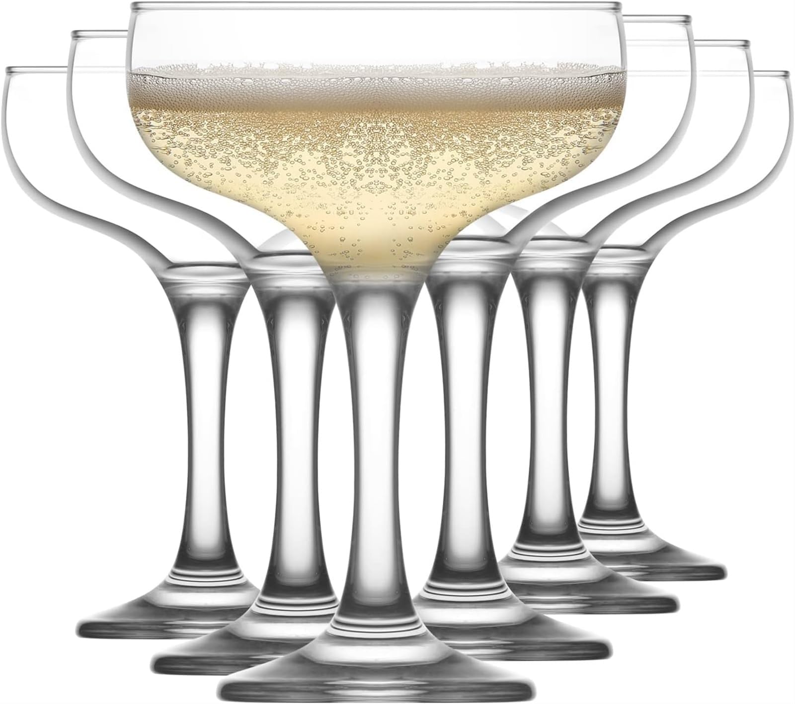 THE WHITE SHOP Glasses Set of 6 - Margarita Cocktail Glasses 10.25 oz Cocktail Glasses Sets 8 oz Clear Daiquiri Glasses for Parties - Classic Cocktail Drinking Glasses for Frozen Drinks (Size : 220ML