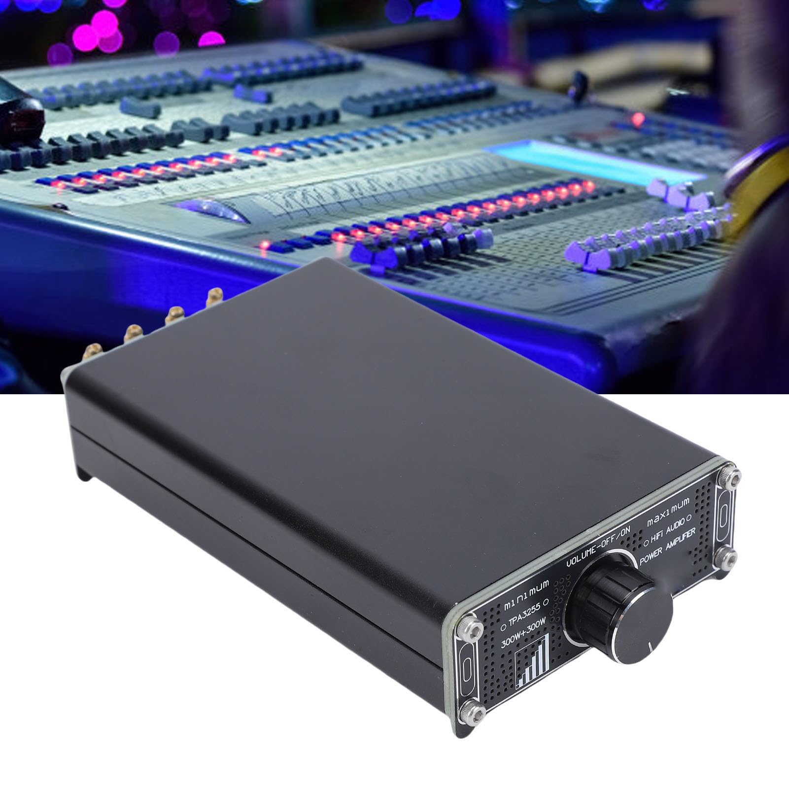 Generic Amplificador de Potencia de Retroalimentación Integrado Avanzado HiFi Clase D 300Wx2 para de Sonido Doméstico con Altavoz, Material de Aleación de Aluminio