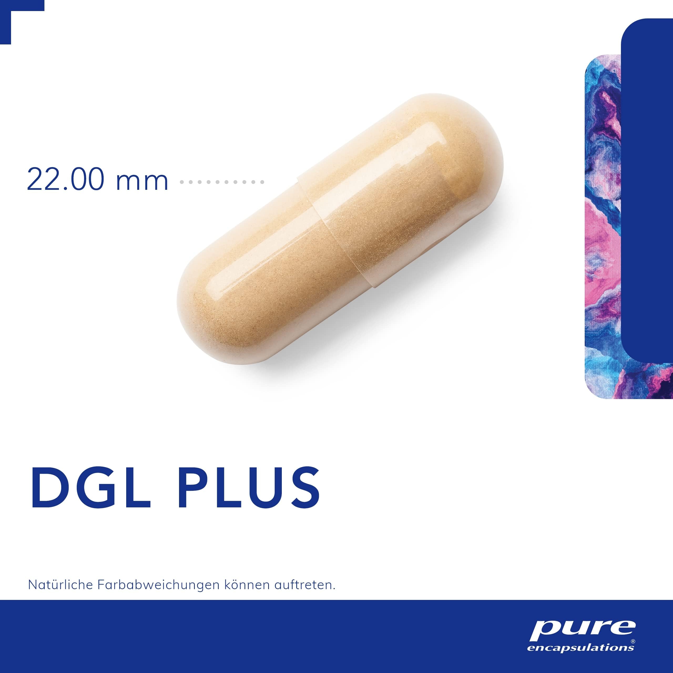 Pure Encapsulations - DGL Plus - Mit Süßholzwurzel-, Eibischwurzel- und Aloe Vera-Extrakt - Vegan und Glutenfrei - 180 Kapseln