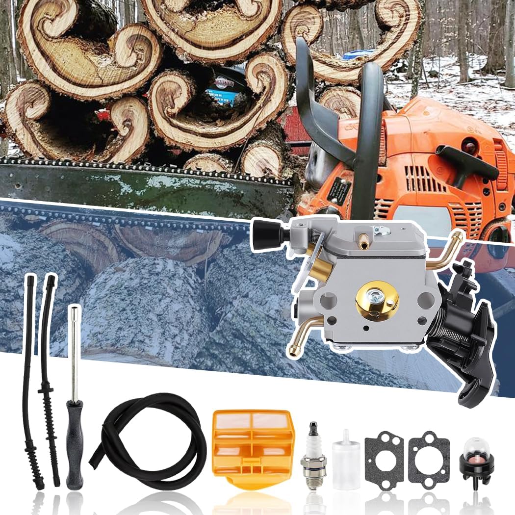 C1M-EL37B Carburetor Kit 506450401 for Husqvarna 450 445 450E 445E Gas Chainsaw Carb with Air Filter Tune Up Kit