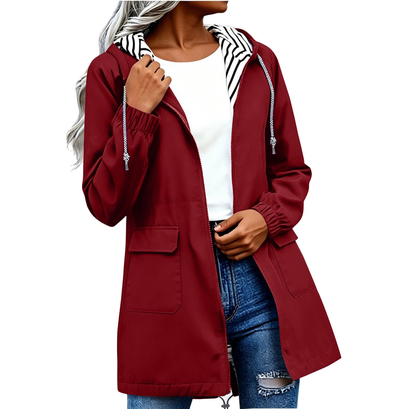 Chaqueta impermeable de mujer Regatta con capucha y corte holgado 8