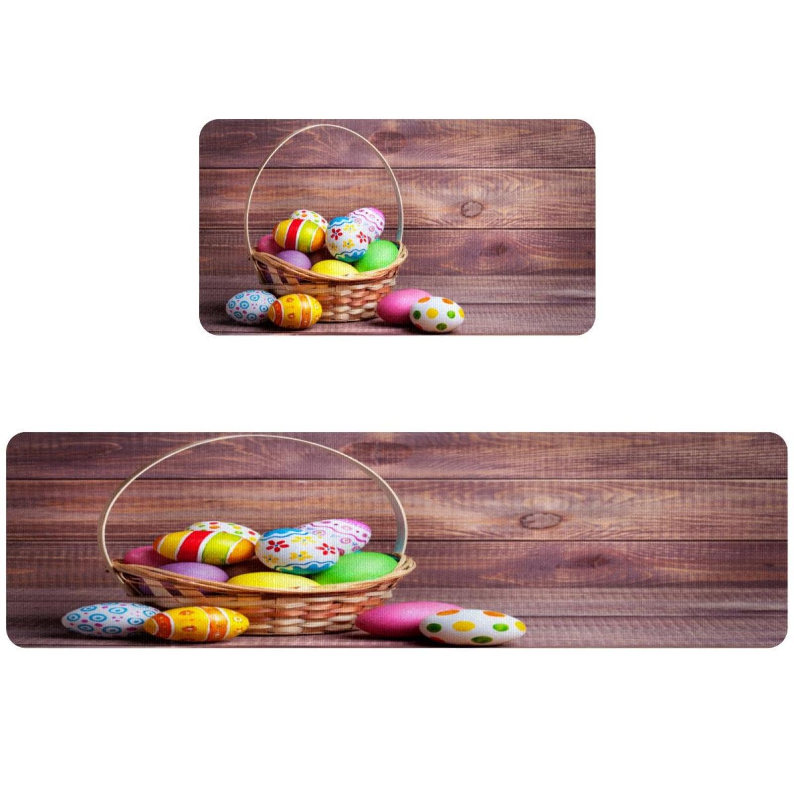 Tapis de cuisine absorbant lavable et antidérapant lot de 2 Pâques