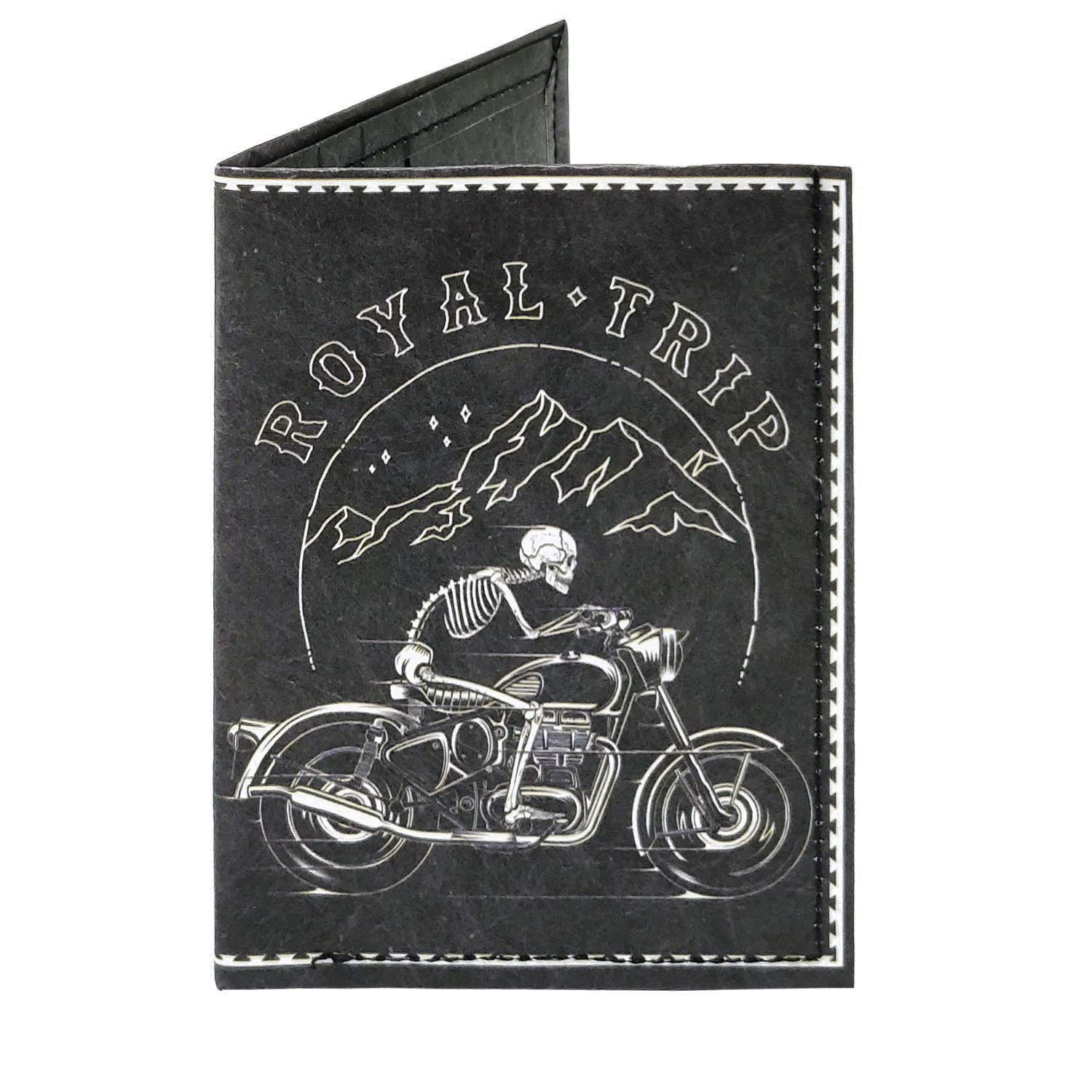 SUPERVEKSlim Minimalist Wallets for Men | Mighty Vegan Paper-Thin Light Bifold Credit Card Holder Wallet | Slim Front Pocket EDC (Regular, Royal Tripping)