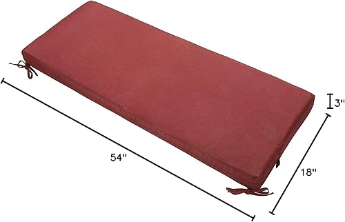 Miniatura 9 de Fundas de cojín para bancosofá de exterior de 54 x 18 x 3 pulgadas para muebles de patio, fundas de cojín de repuesto para sillas de asiento, sofá,
