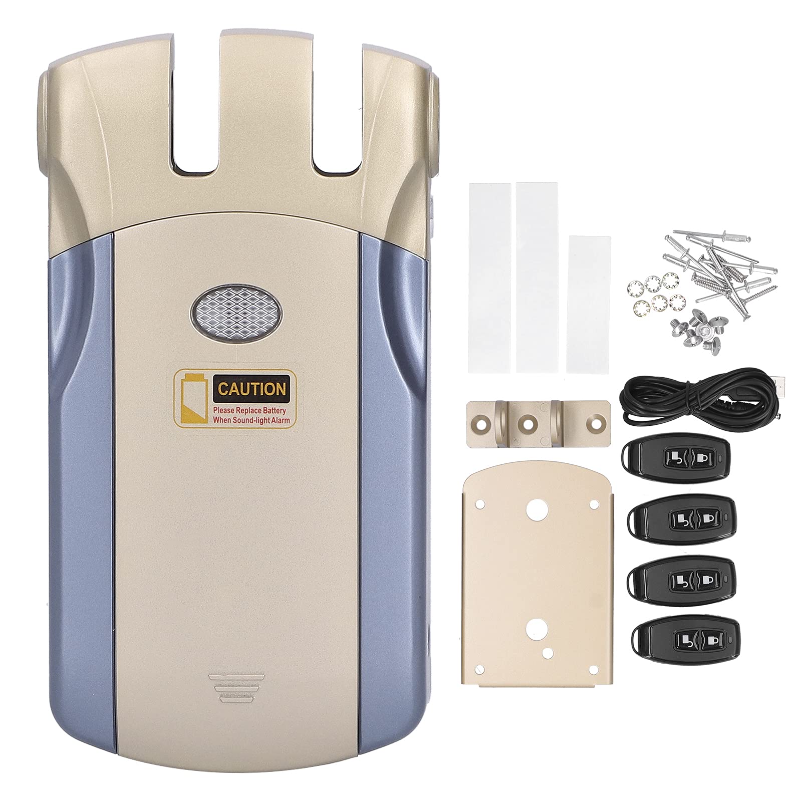 aqxreight WAFU 019 Cerradura Electrónica sin Llave con Control Remoto, Modo de Bloqueo para Mayor Seguridad en el Hogar, Compatible con Puertas Metálicas de Vidrio de Madera, Dispositivo Antirrobo