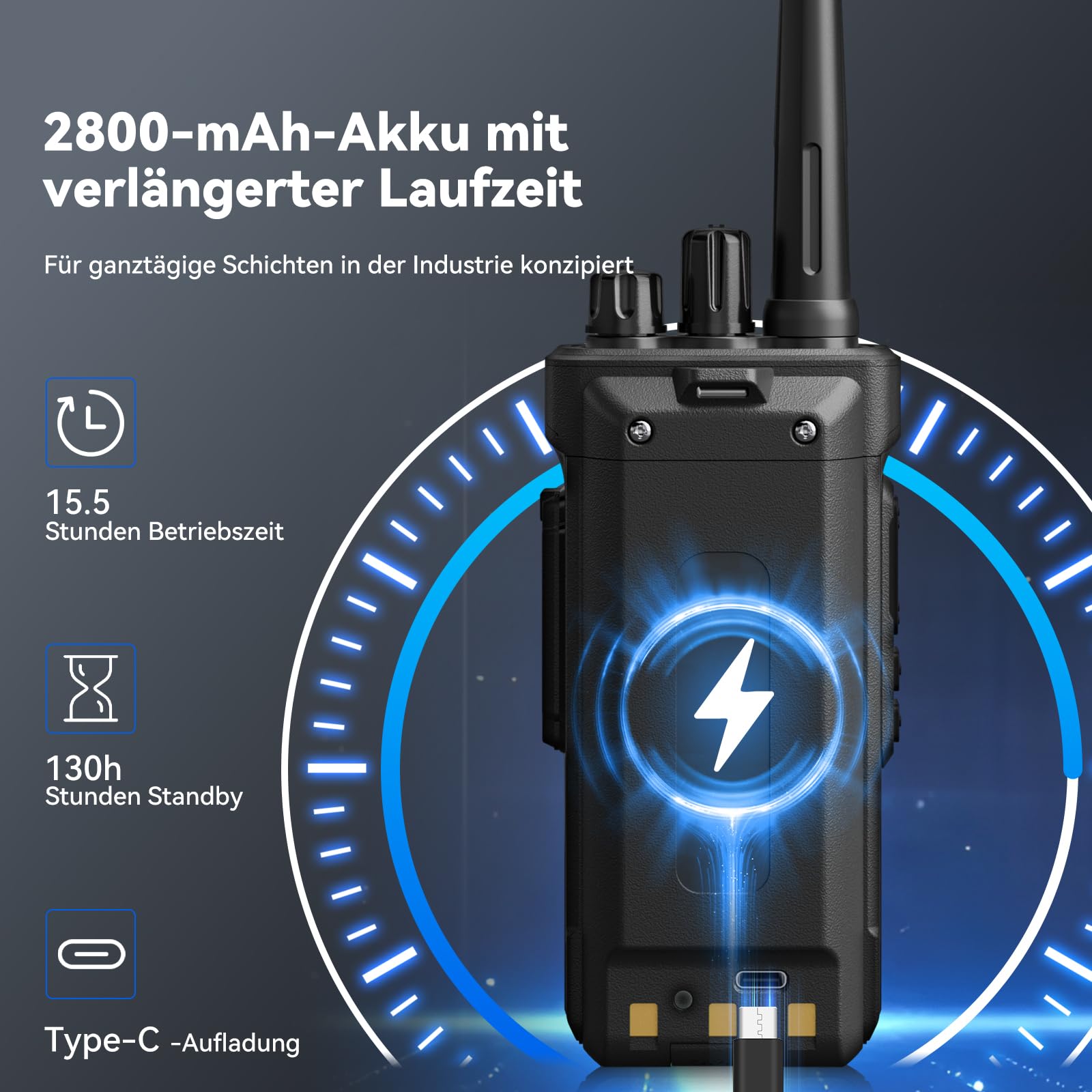 Retevis RT29S Walkie Talkie Wasserdichtmit, Handfunkgerät mit 6 Wege Ladegerät, Großer Reichweite, Professionelles IP67, LCD-Bildschirm Rauschunterdrückung Gruppenruf für FürIndustrie (6er-Pack)