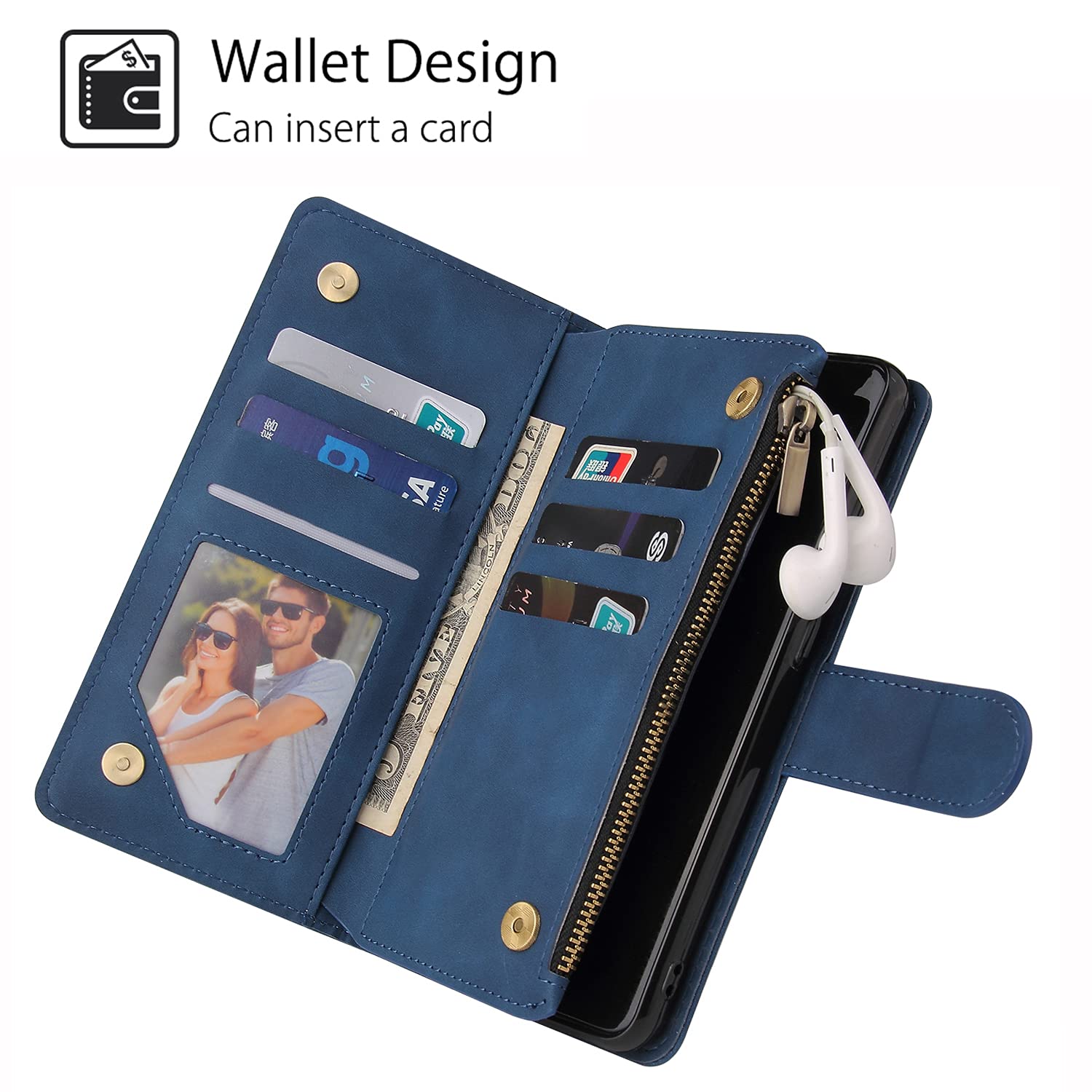 Cover Compatibile Con Xiaomi Redmi Note 12 4G Custodia Pelle Portafoglio A Libro Lupo Fisso Disegni Cute Slot Schede Magnetica Supporto Portacarte Flip Case Per Redmi Note 12 4G - Foto 4