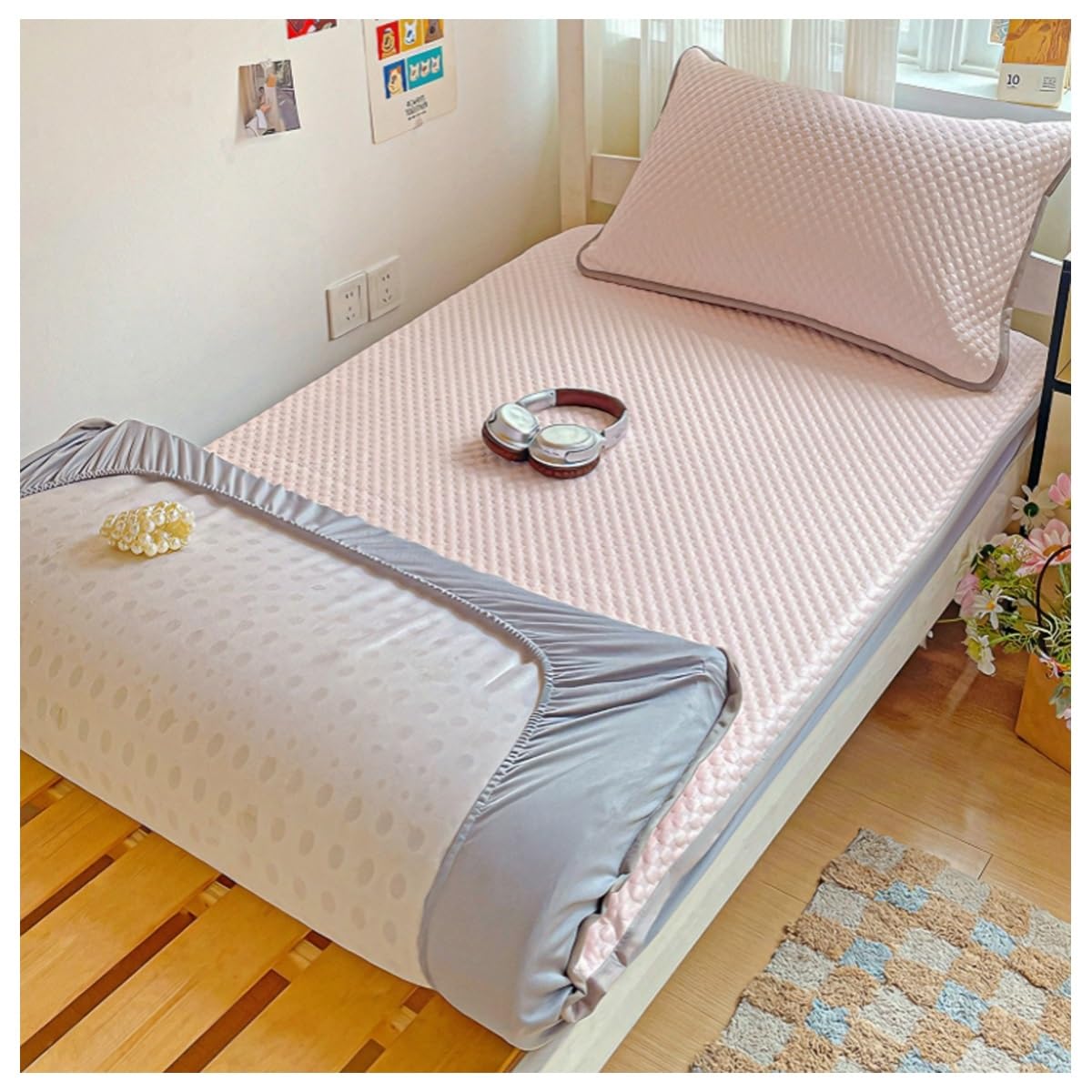 Protector de colchón de enfriamiento, Funda de colchón de Cama Individual
