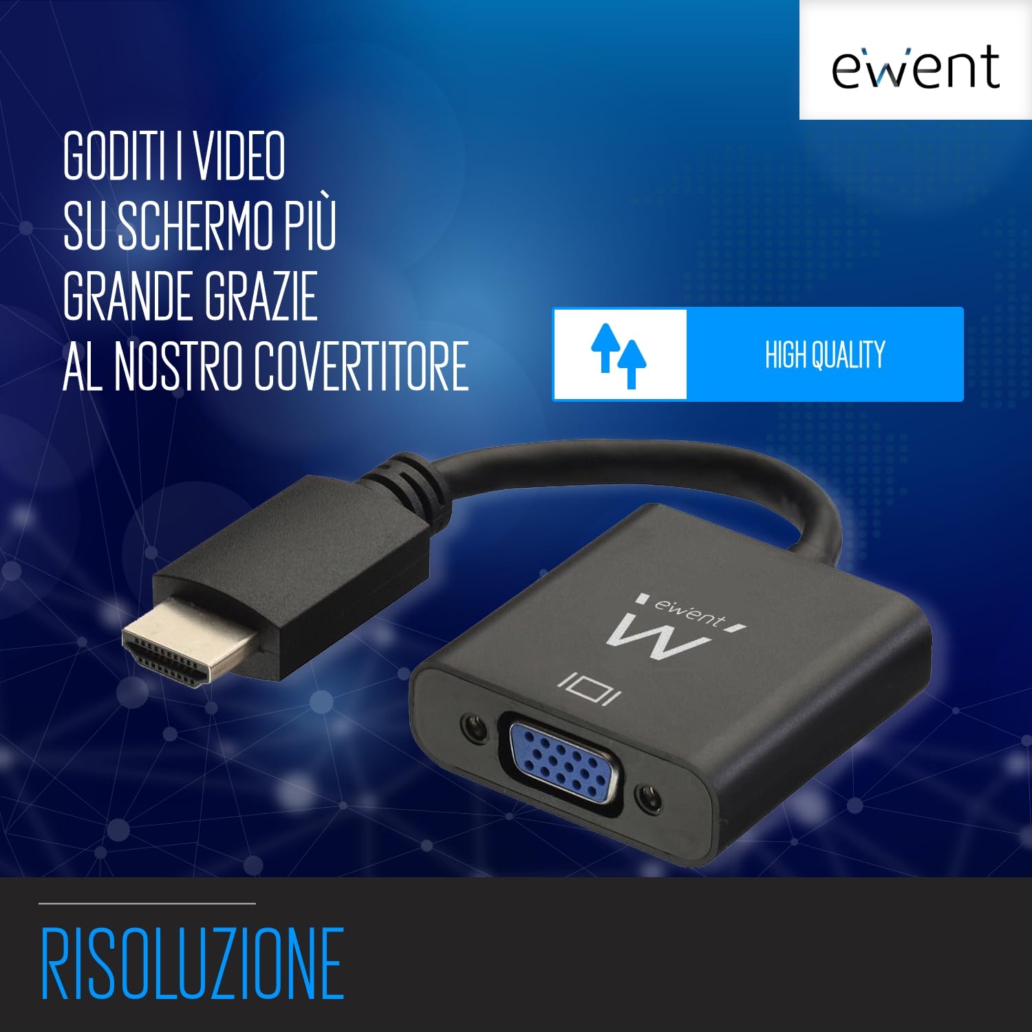 Cavo Adattatore DisplayPort a VGA - Ideale per Double Screen o Mirroring - Mantiene Massima Qualità Video - Ampia Compatibilità