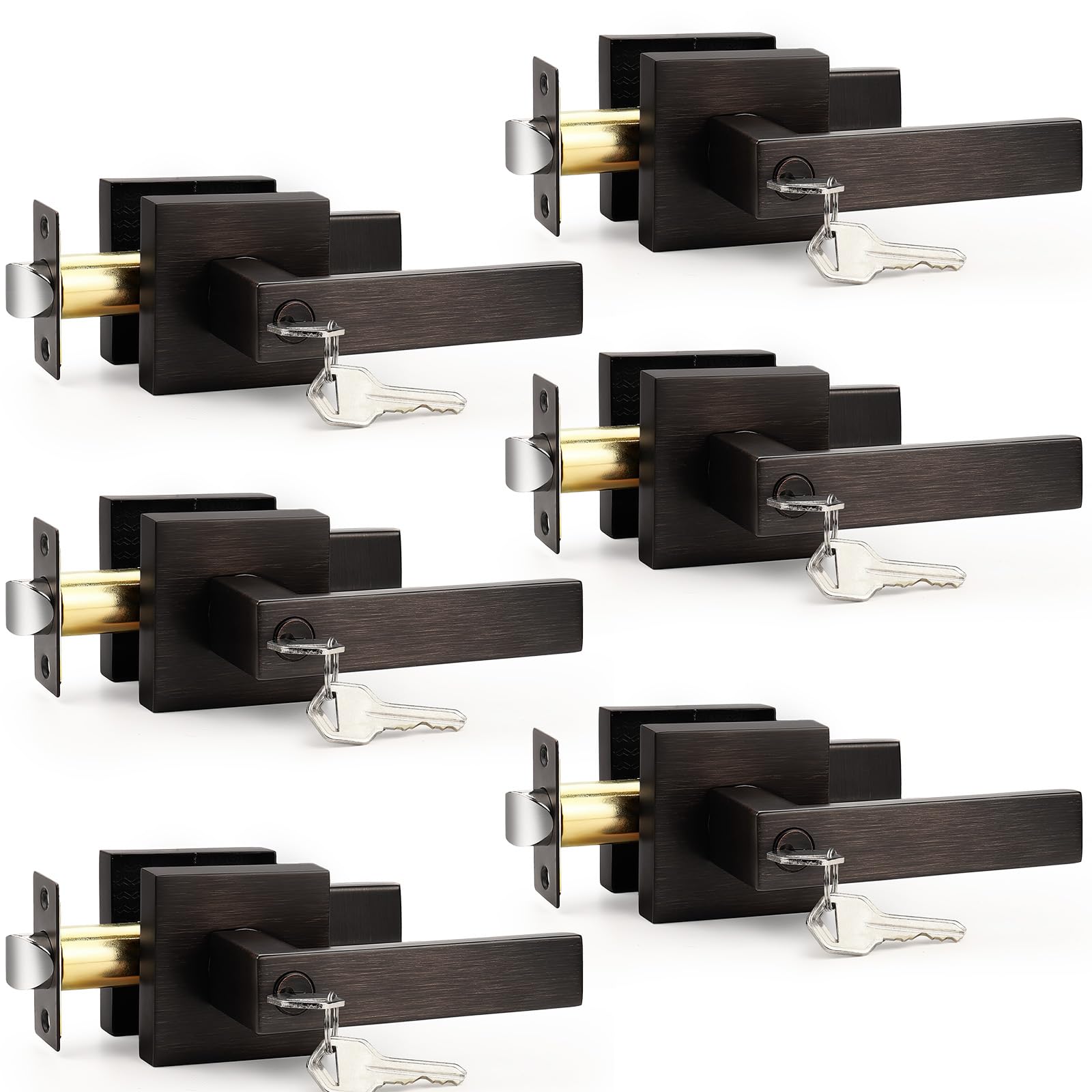 Probrico Matte Black Square French Doors Half-Dummy Handles, Heavy Duty Closet Balcony Pantry Hardware, Non-Turning Stainless Steel Single Dummy Levers(Exposed Screws, 4 Pack) — Amazon image 29