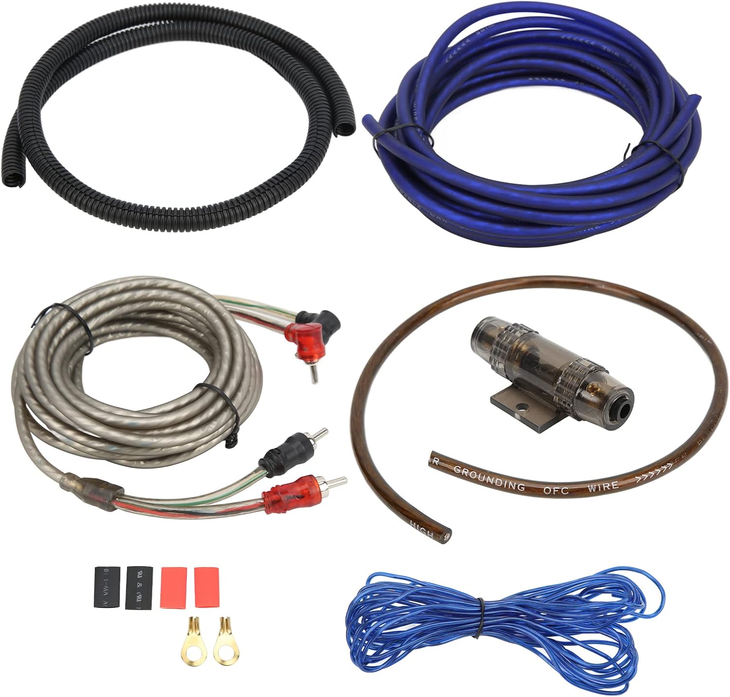 Car Power Amplifier Installation Kit 8 Gauge Automobiles Speaker Woofer Sub Woofer Cables Audio Wire Wiring Line