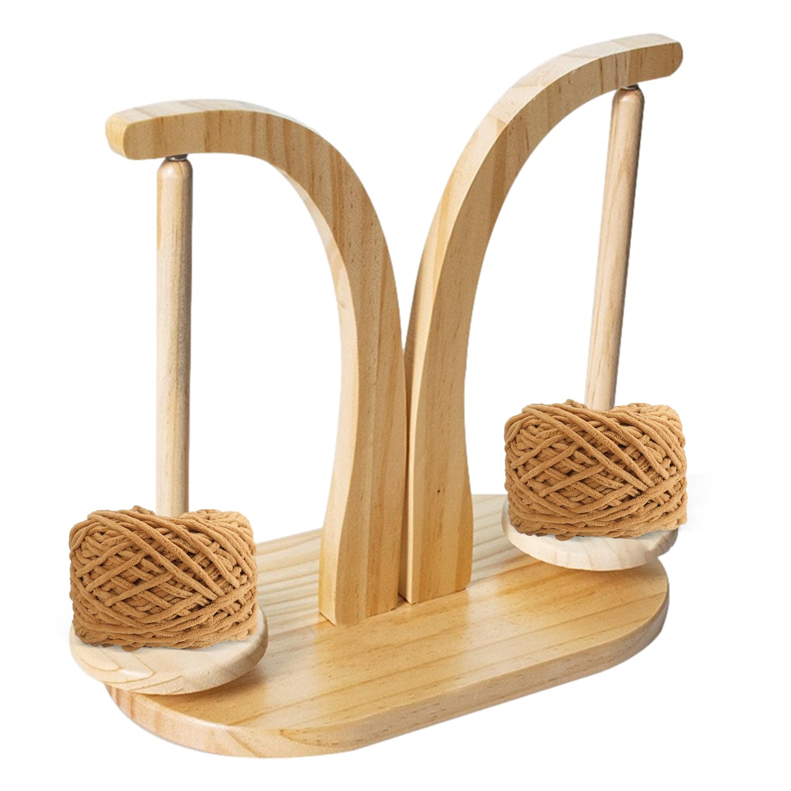 Porte-fil rotatif en bois contre les pelotes emmêlées au tricot