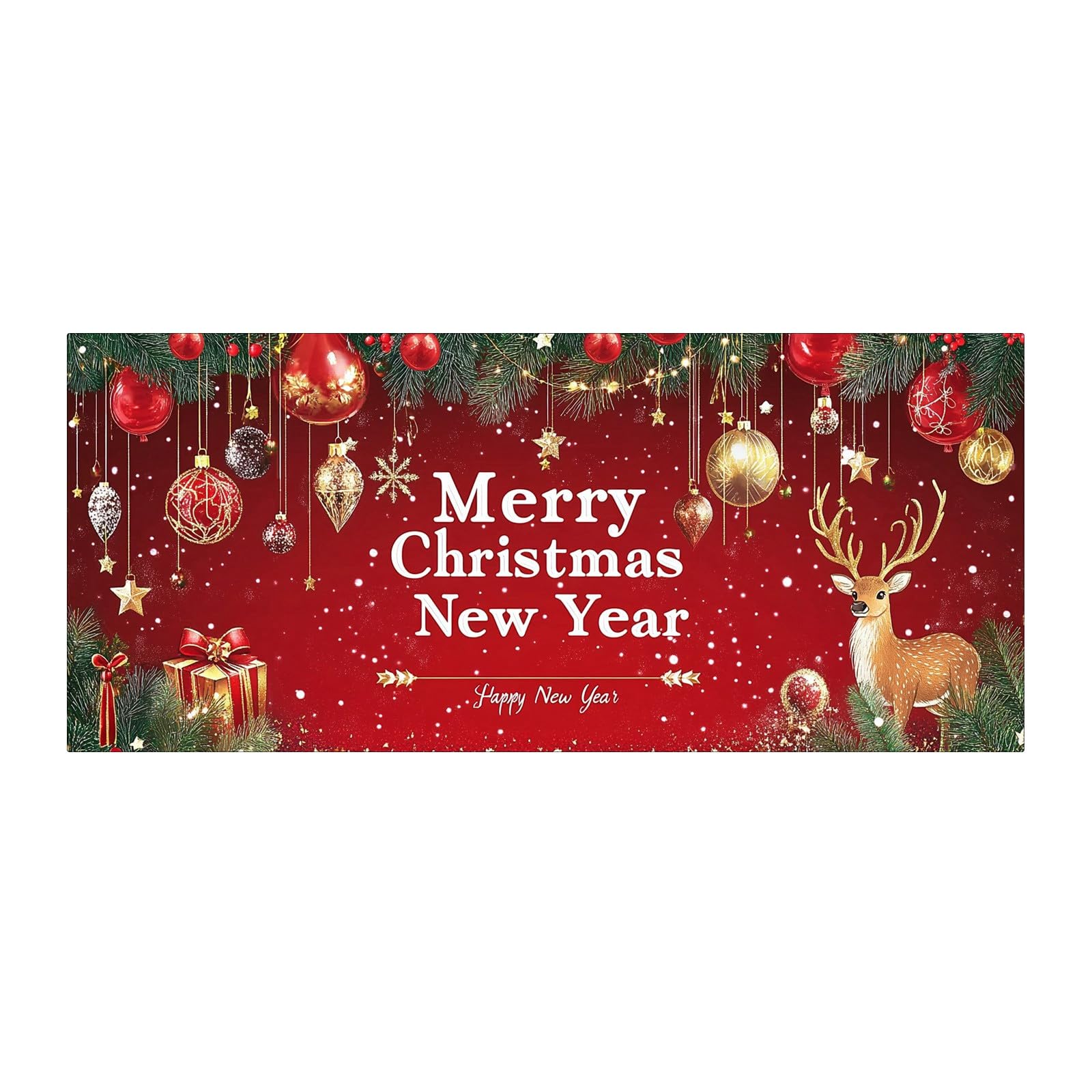 285 - Cartel de felicitaciones con texto en inglés «The Merry Christmas Christmas The Background Party Santa», fotografía de Papá Noel, fondo de puerta de garaje, decoración