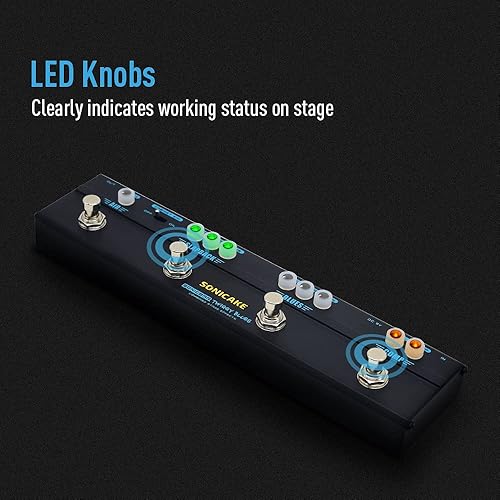 Miniatura 26 de SONICAKE Bass Effects Pedales Multiefecto Preamp Compresor Boost Fuzz Octave Multi Efectos Pedal Boom Ave con FX Loop Compresor de preamplificador