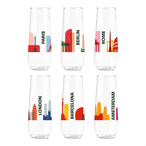 Miniatura 10 de TOSSWARE POP - Juego de 6 vasos de vino de 14 onzas Serie Mid-Century Retro, de alta calidad, reciclables, irrompibles y de plástico transparente