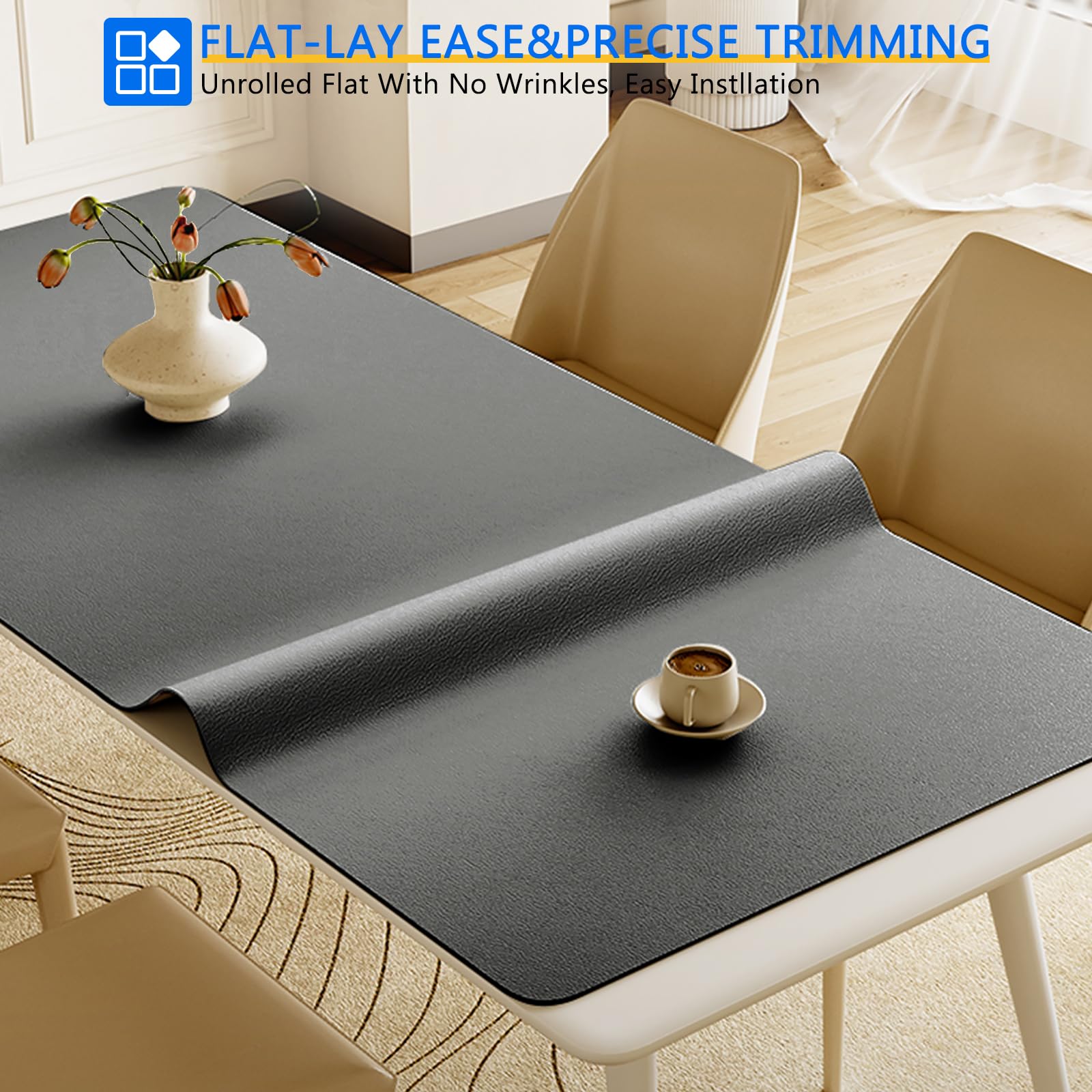 WochiTV Shelf Liner for Cabinets, Drawer Non Adhesive Non Slip Foam Mat for Kitchen, Pantry, Bathroom, Cupboard, Garage, Closet, Shelves, Drawer, Tool Box, Gray 11.8 x 59 inches