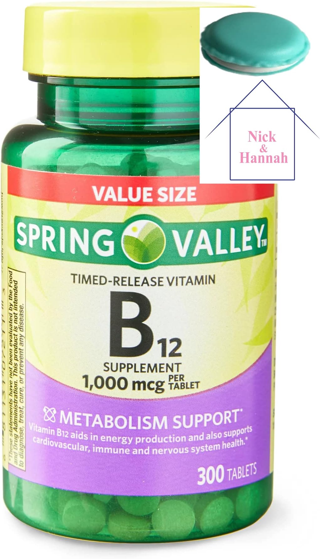 Spring Valley, B12 1000 mcg, TimedRelease Tablets Dietary