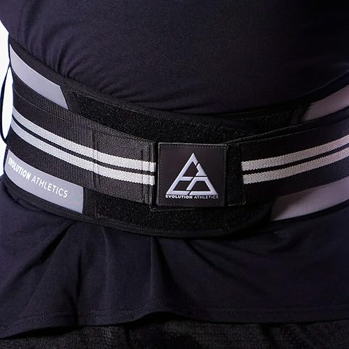 Miniatura 4 de Evolution Athletics - Cinturón deportivo para levantamiento de pesas para entrenamiento de fuerza, levantamiento de pesas o peso muerto
