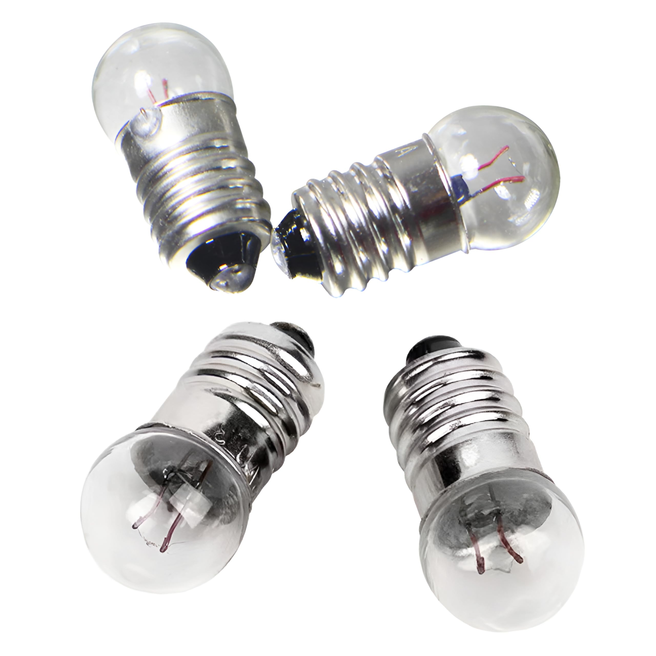 SQXBK 20-Pack E10 2.5V 0.3A Warm White Mini Screw Base Bulbs – Perfect For Science Experiments, Circuit Testing, Flashlights, And Instrument Panels 3 thumbnail image