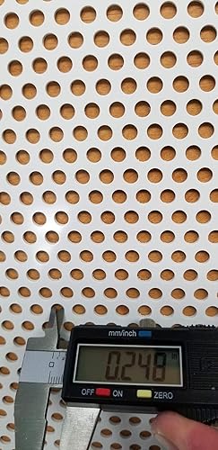 Miniatura 3 de Azulejo perforado de plástico blanco de 2 x 2 pies con agujeros de 14 pulgadas 2