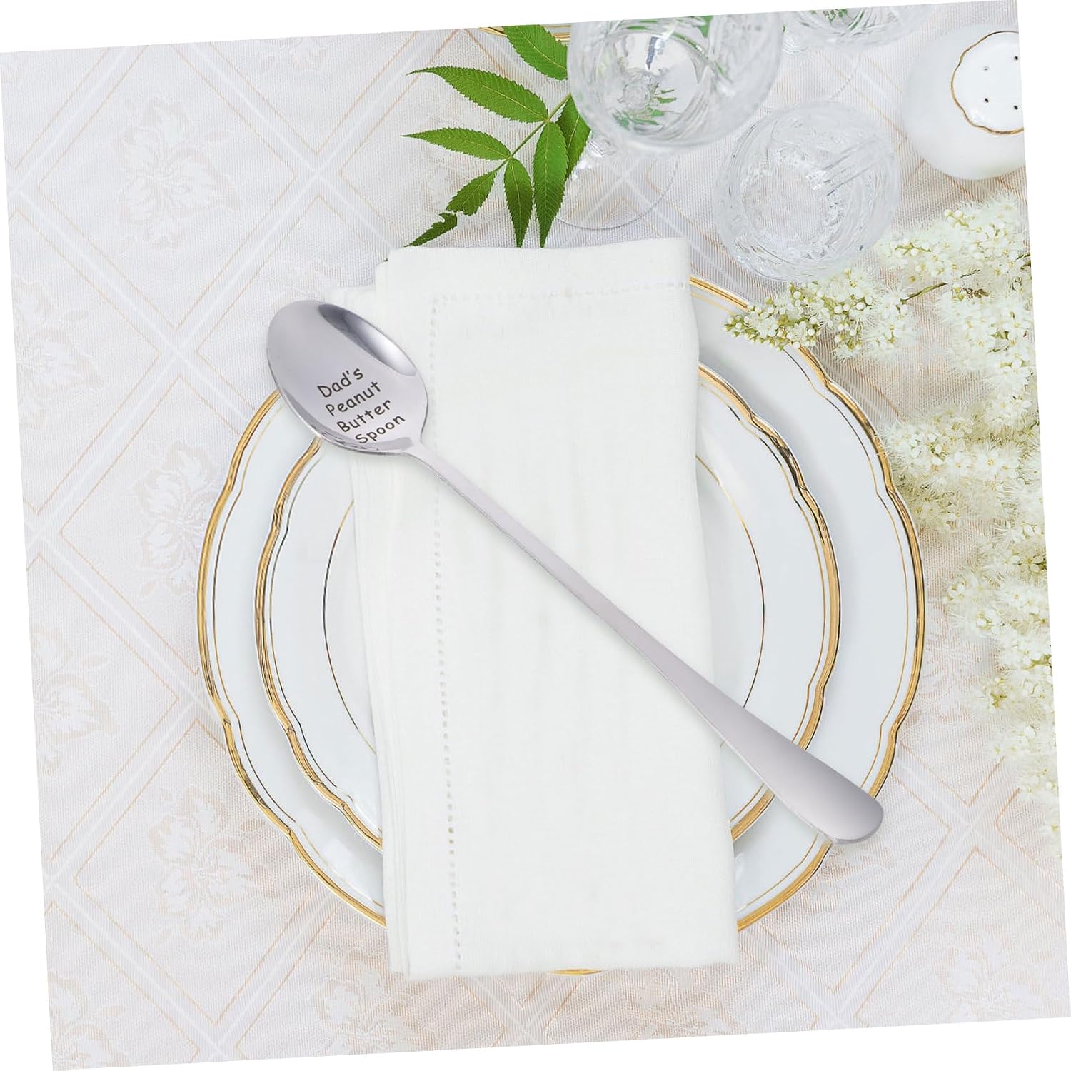 KICHOUSE 3pcs Stainless Steel Long Handle Tea Spoons Coffee Spoons for Stirring and Ice Cream in Kitchen and Dining